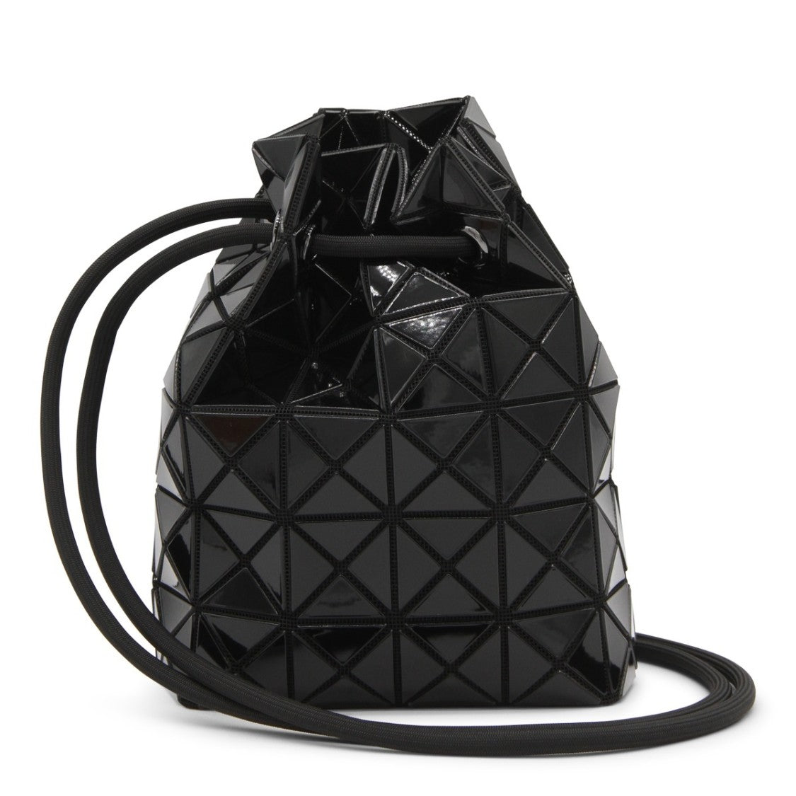 Bao Bao Issey Miyake Glossy Black Geometric Pattern Bag