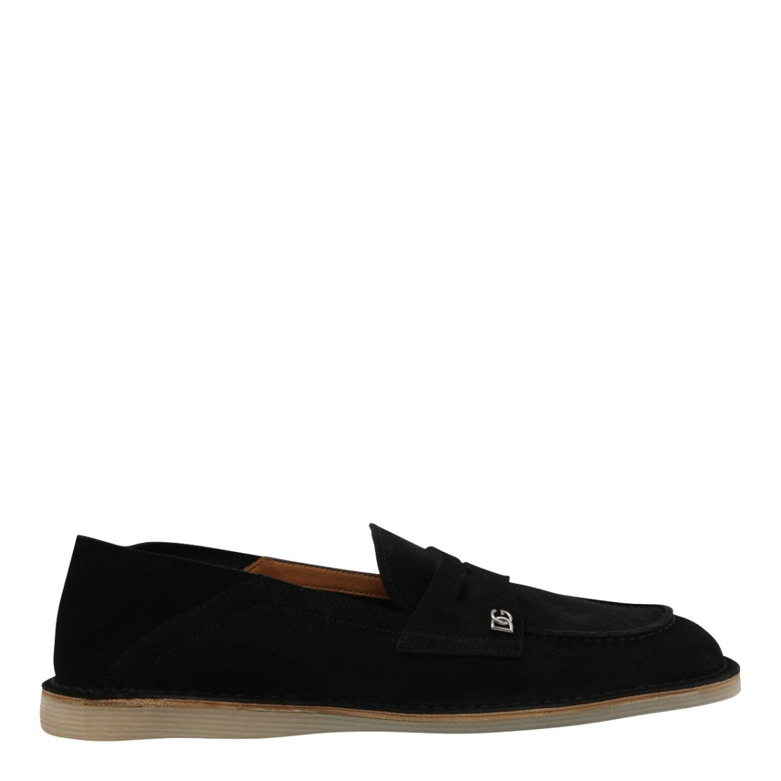 Dolce & Gabbana Elegant Black Suede Loafers