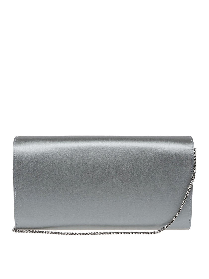 Roger Vivier Satin Finish Clutch With Embellished Clasp