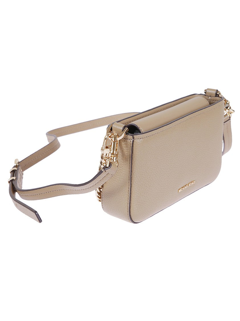 Michael Kors Hammered Leather Shoulder Bag With Magnetic Closure