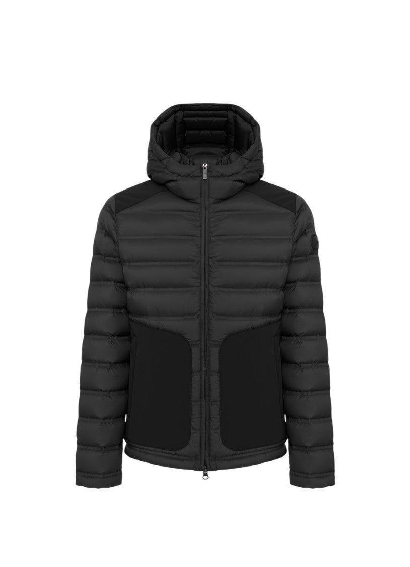 Colmar Black Quilted Hooded Down Jacket