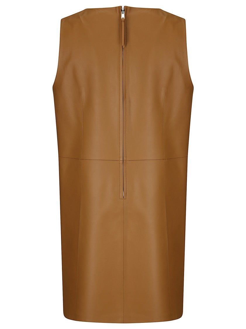 1972 Desa Leather Mini A-Line Dress