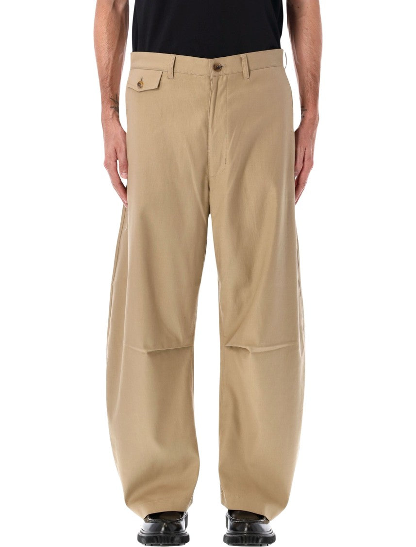 Comme Des Garçons Wide-Leg Cotton Trousers