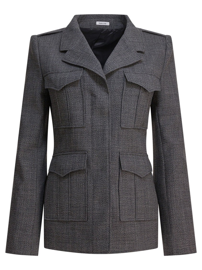 Alexander Mcqueen Tailored Grey Wool Jacket