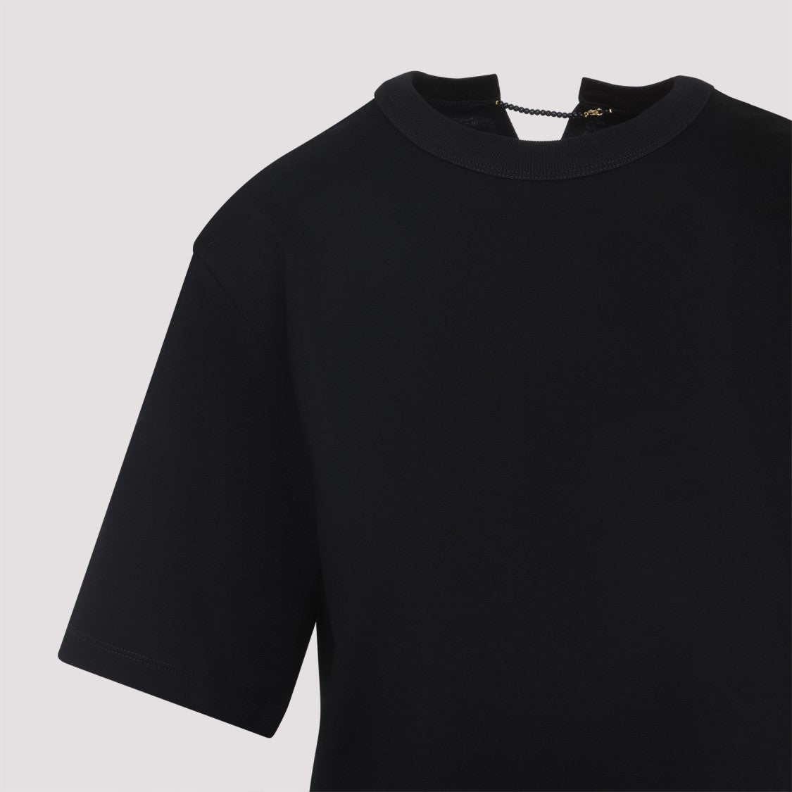 Carven Relaxed Fit Cotton T-Shirt With Unique Neckline