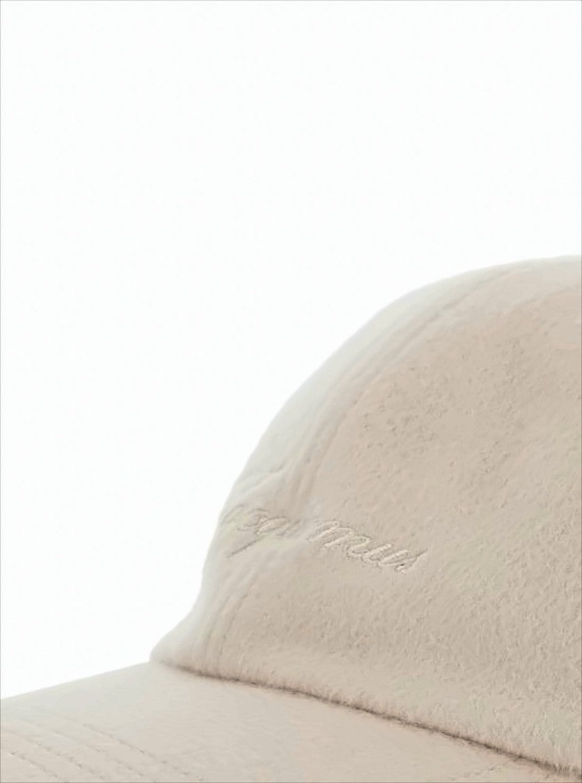 Jacquemus Soft Wool Baseball Cap With Classic Six-Panel Design