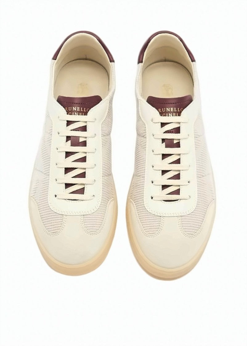 Brunello Cucinelli Textured Low-Profile Sneakers With Suede