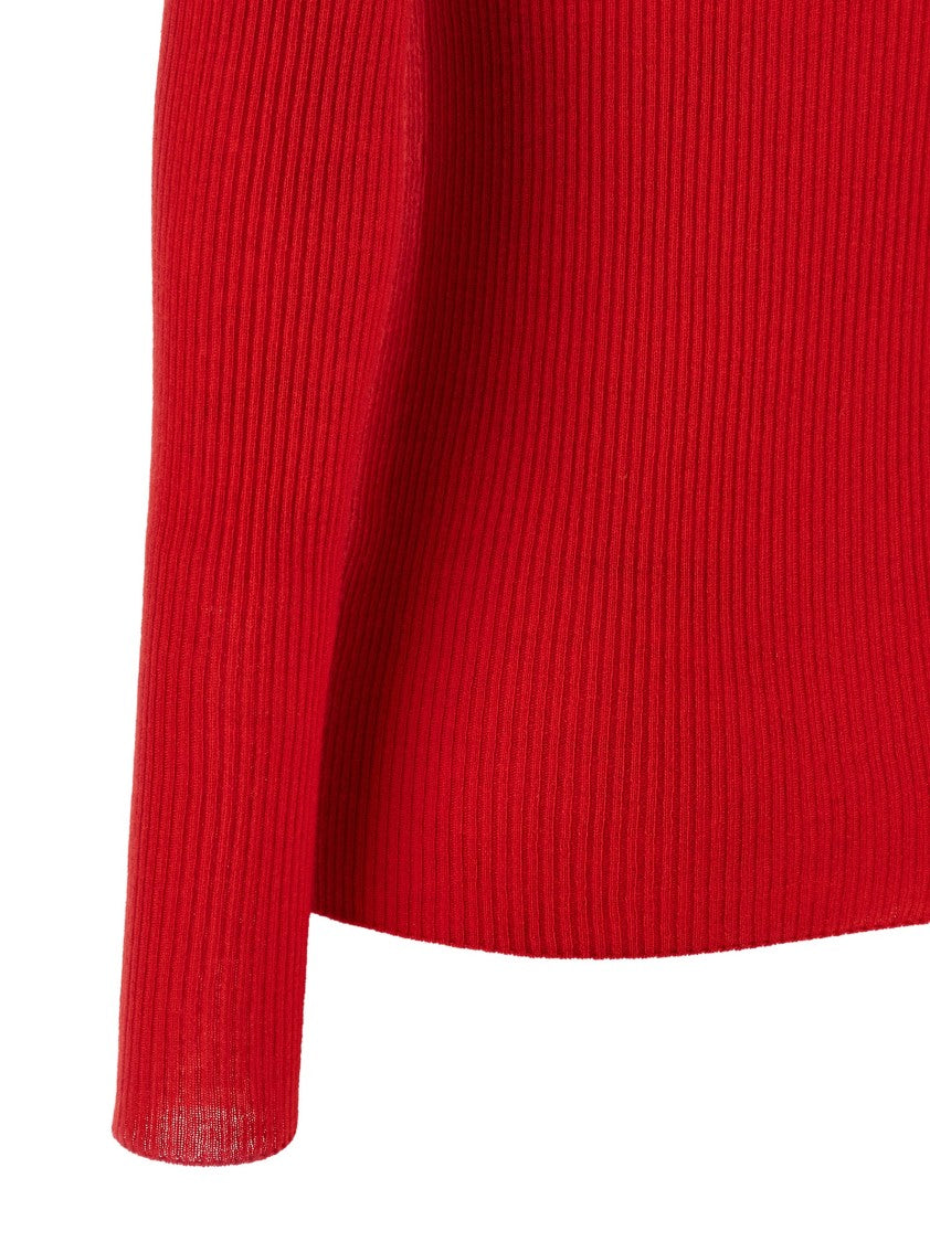 Fabiana Filippi Ribbed Virgin Wool And Silk Turtleneck Sweater
