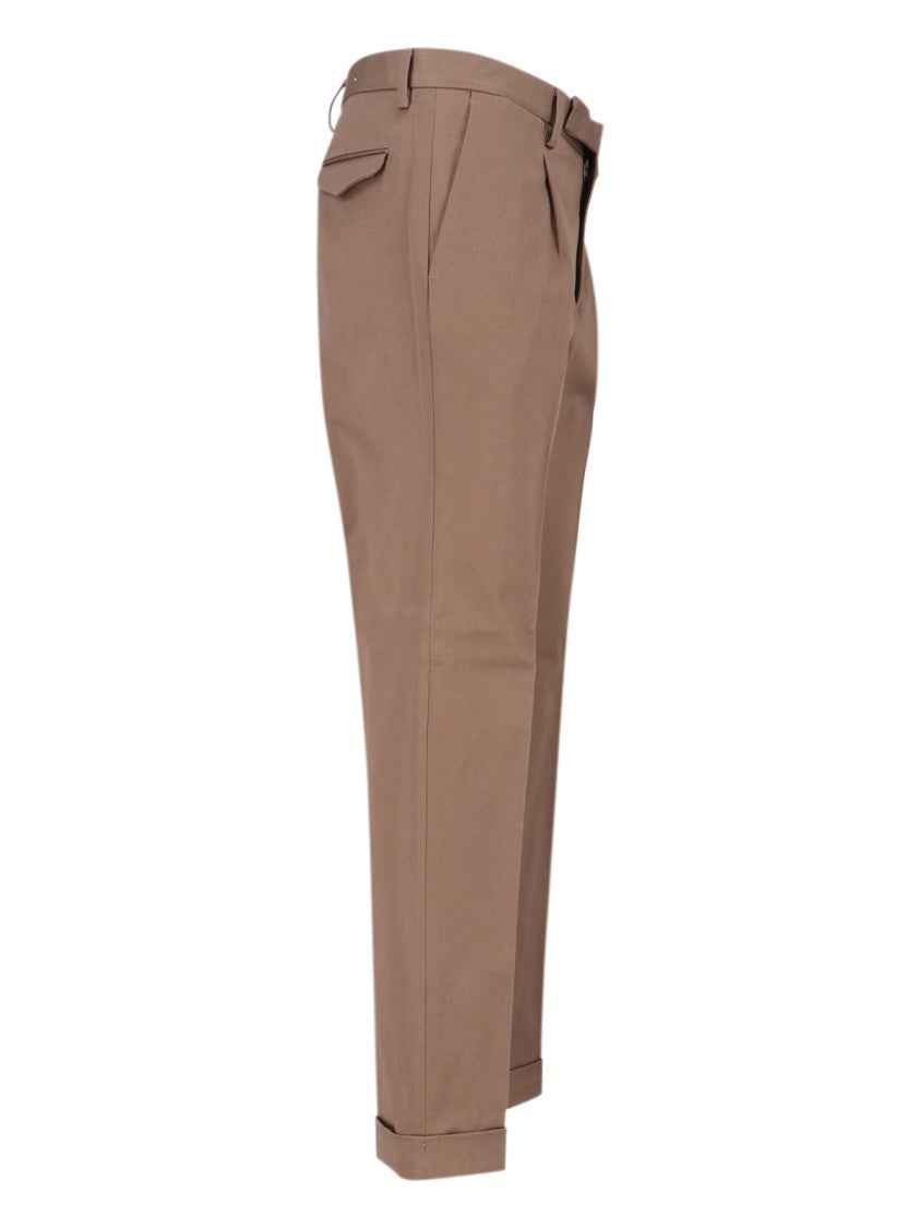 Briglia Tailored Brown Trousers With Structured Silhouette