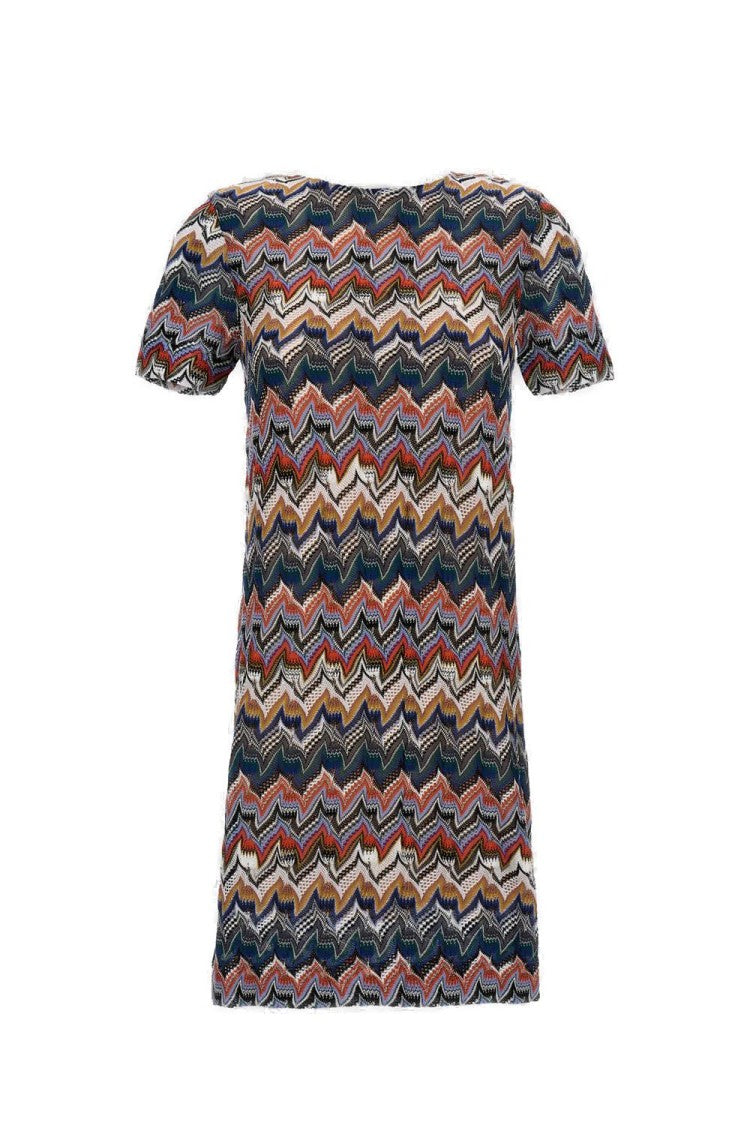 Missoni Multicolor Zigzag Pattern Mini Dress