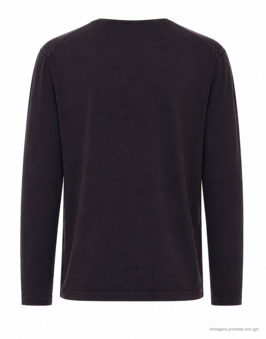 Fabrizio Del Carlo Dark Brown Lightweight Cotton Long Sleeve Top