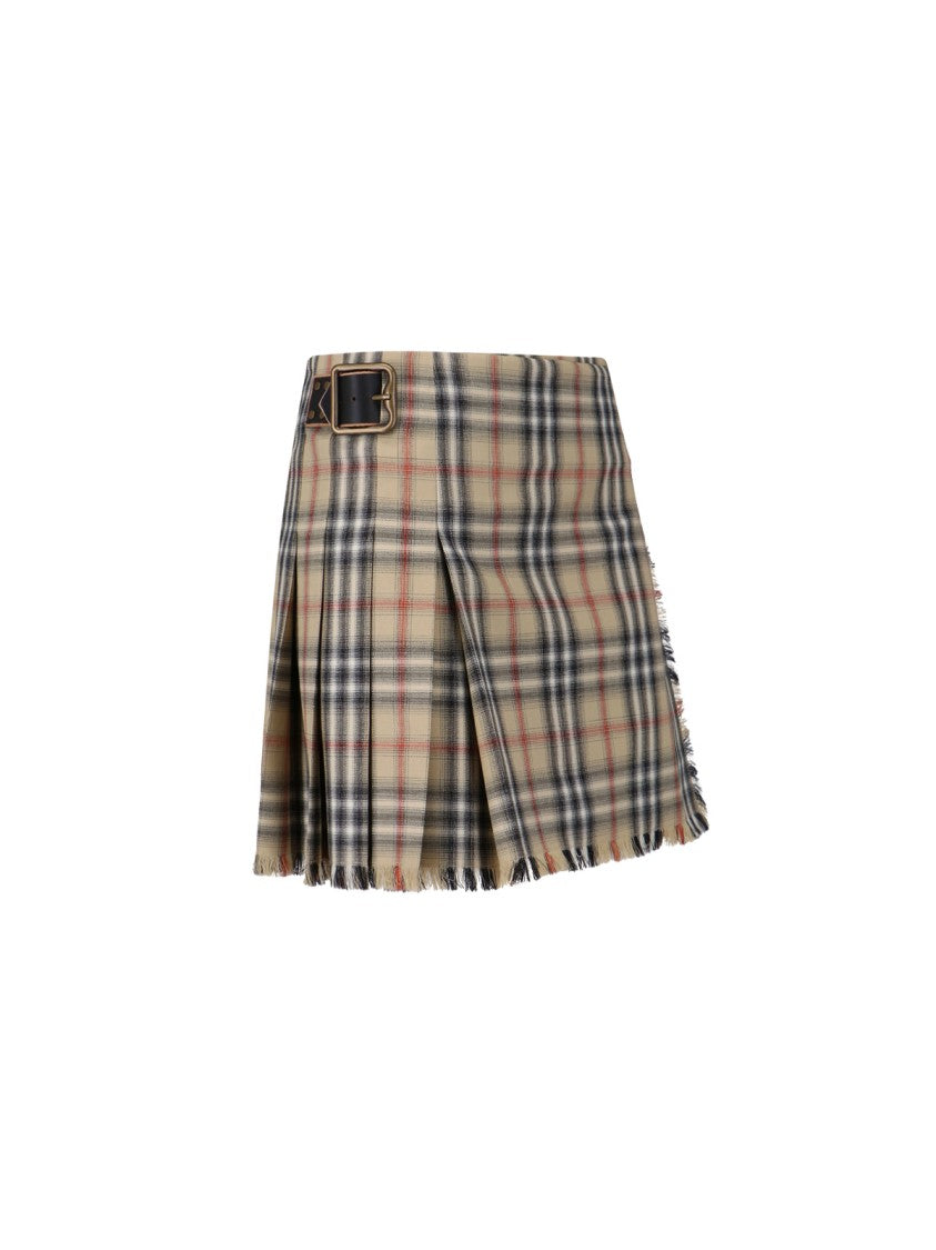 Burberry "Check" Mini Kilt – Beige