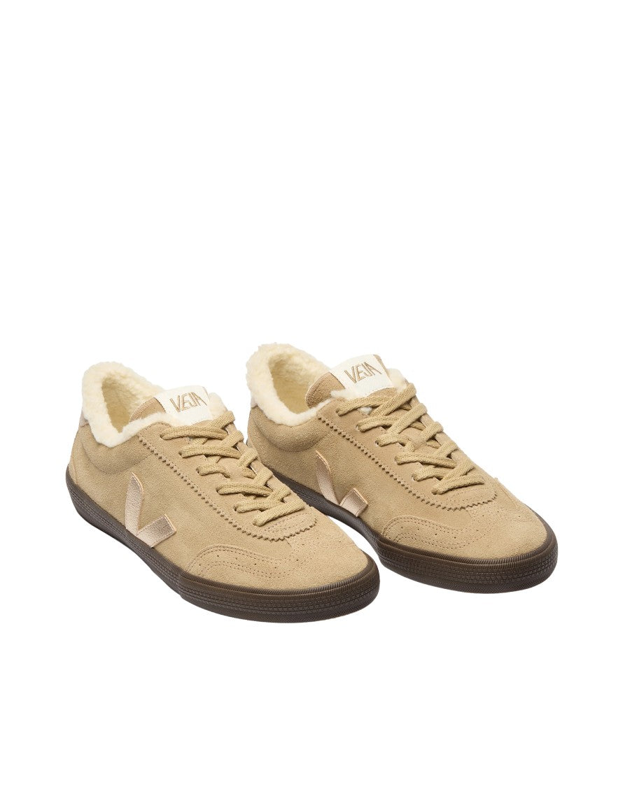 Veja Volley Fured Suede Sneakers With Organic Leather Inserts