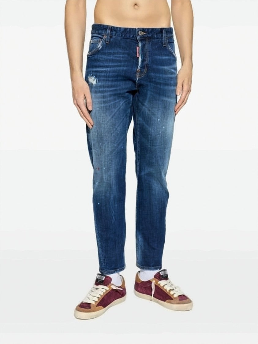 Dsquared2 Distressed Medium Blue Denim Pants