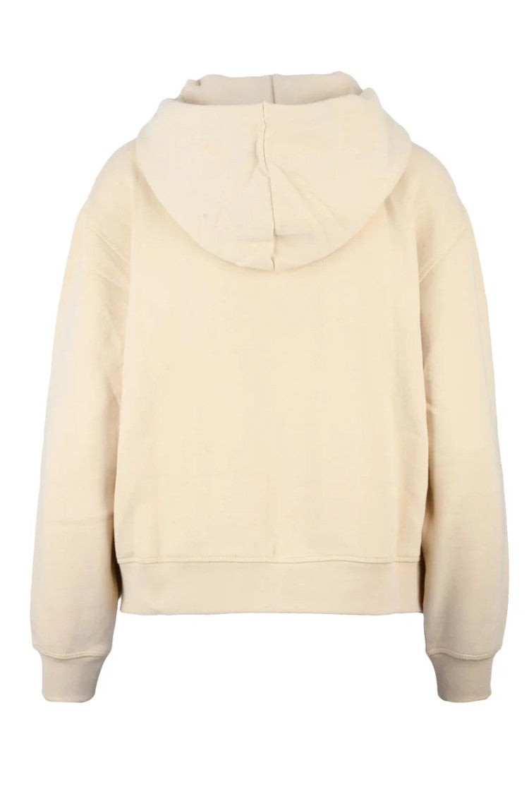 Tommy Hilfiger Beige Cropped Brushed Hoodie