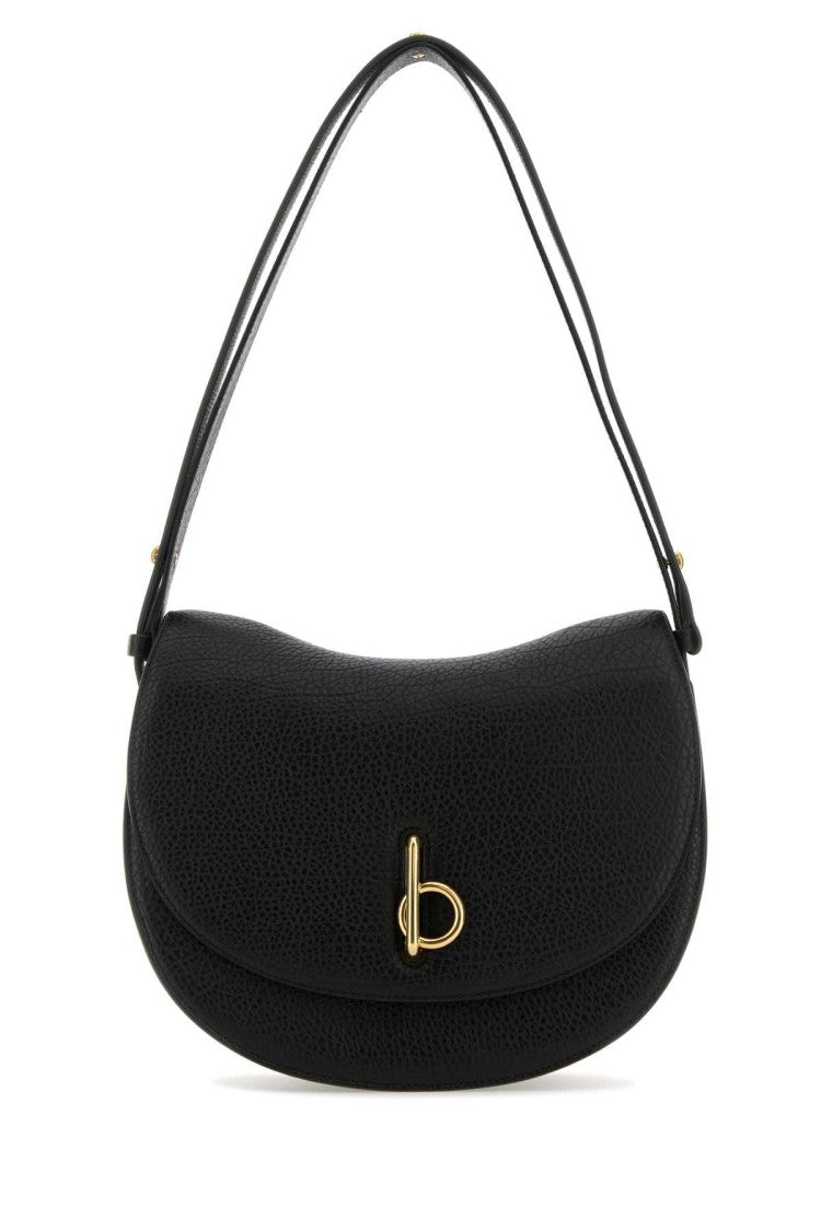 Burberry Black Leather Medium Rocking Horse Shoulder Bag