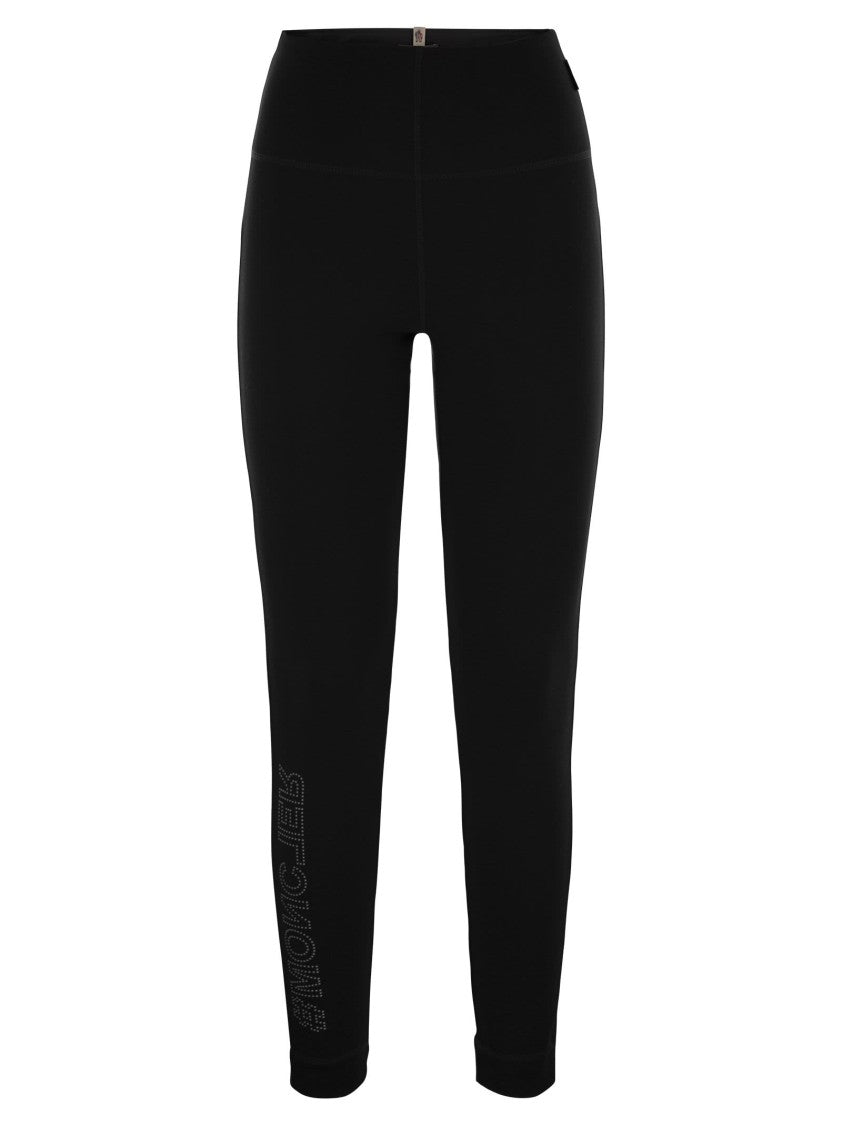 Moncler Grenoble Technical Jersey Leggings With Zipped Media Pocket