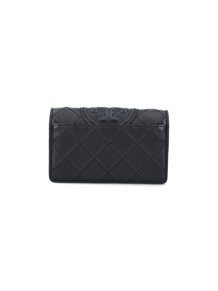 Tory Burch "Fleming" Chain Wallet - Black
