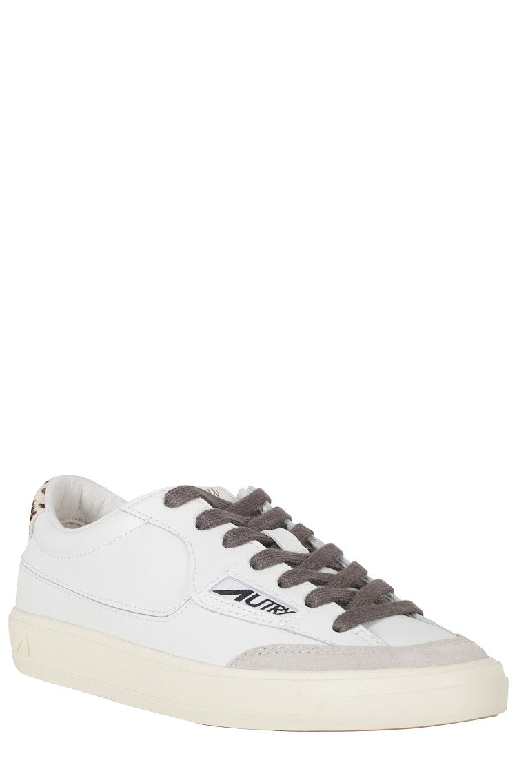 Autry White Windscape Low Suede Leather Sneakers