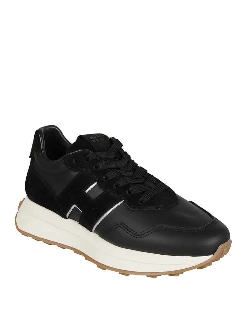 Hogan Smooth Leather Sneakers With Suede Details
