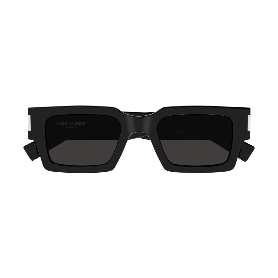 Saint Laurent Rectangular Frame Sunglasses With Metallic Accents