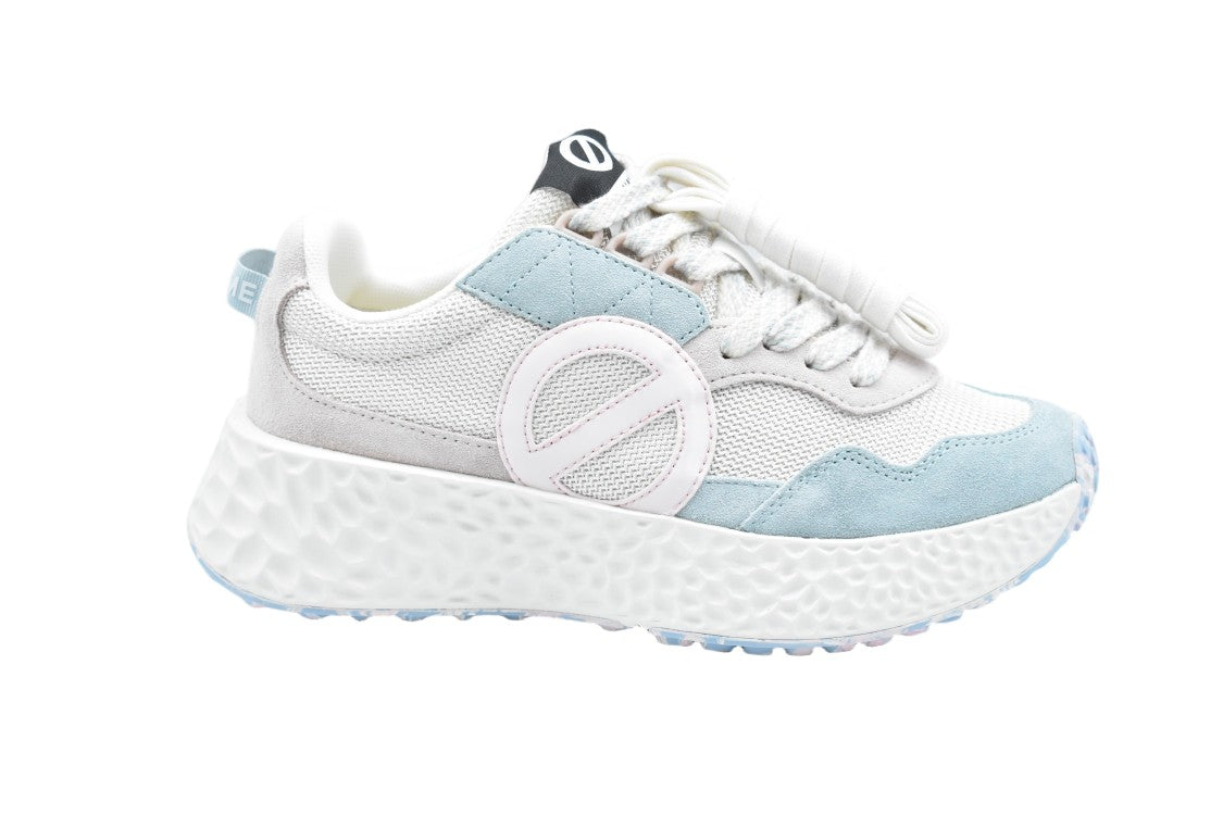 No Name Blue Suede Fabric Textured Sole Sneakers