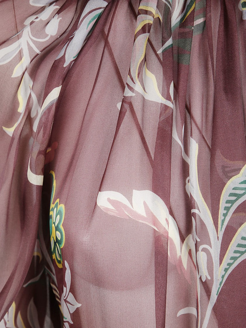 Etro Multicolor Floral And Paisley Silk Blouse