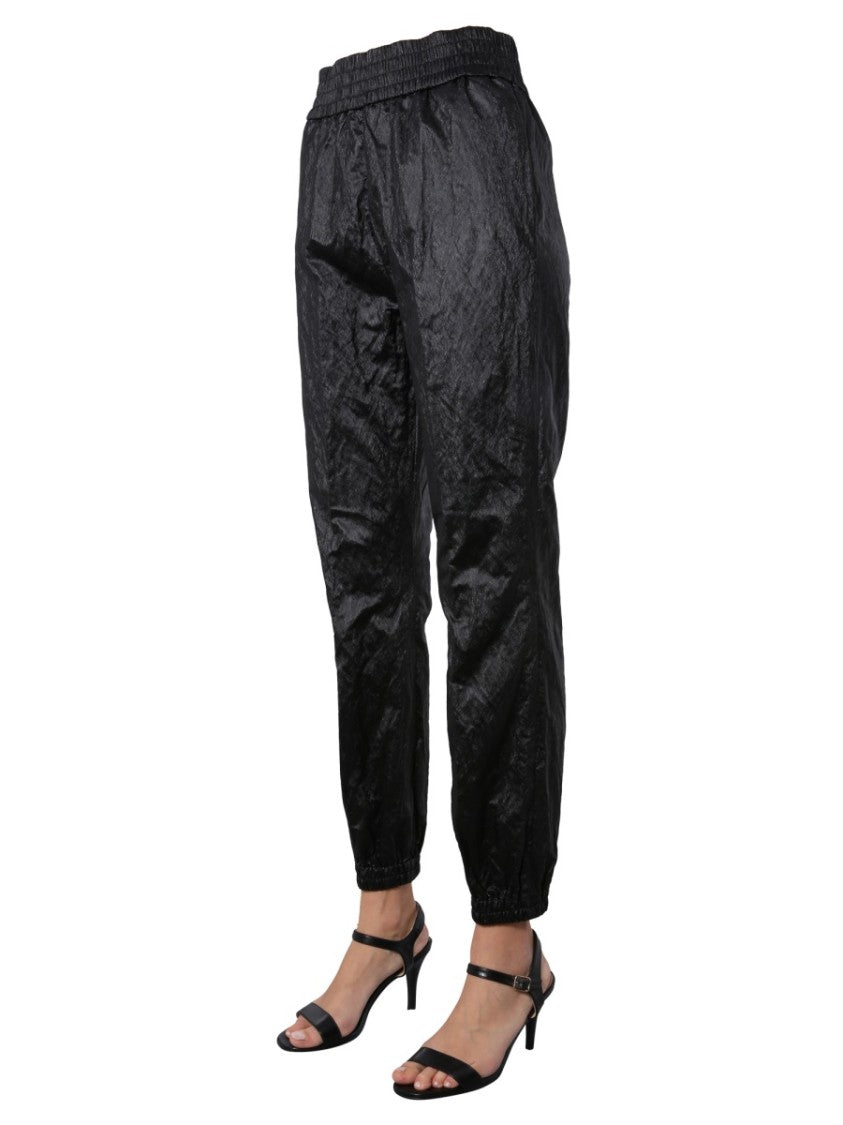 Fabiana Filippi Tapered Track Pants With Crinkled Texture