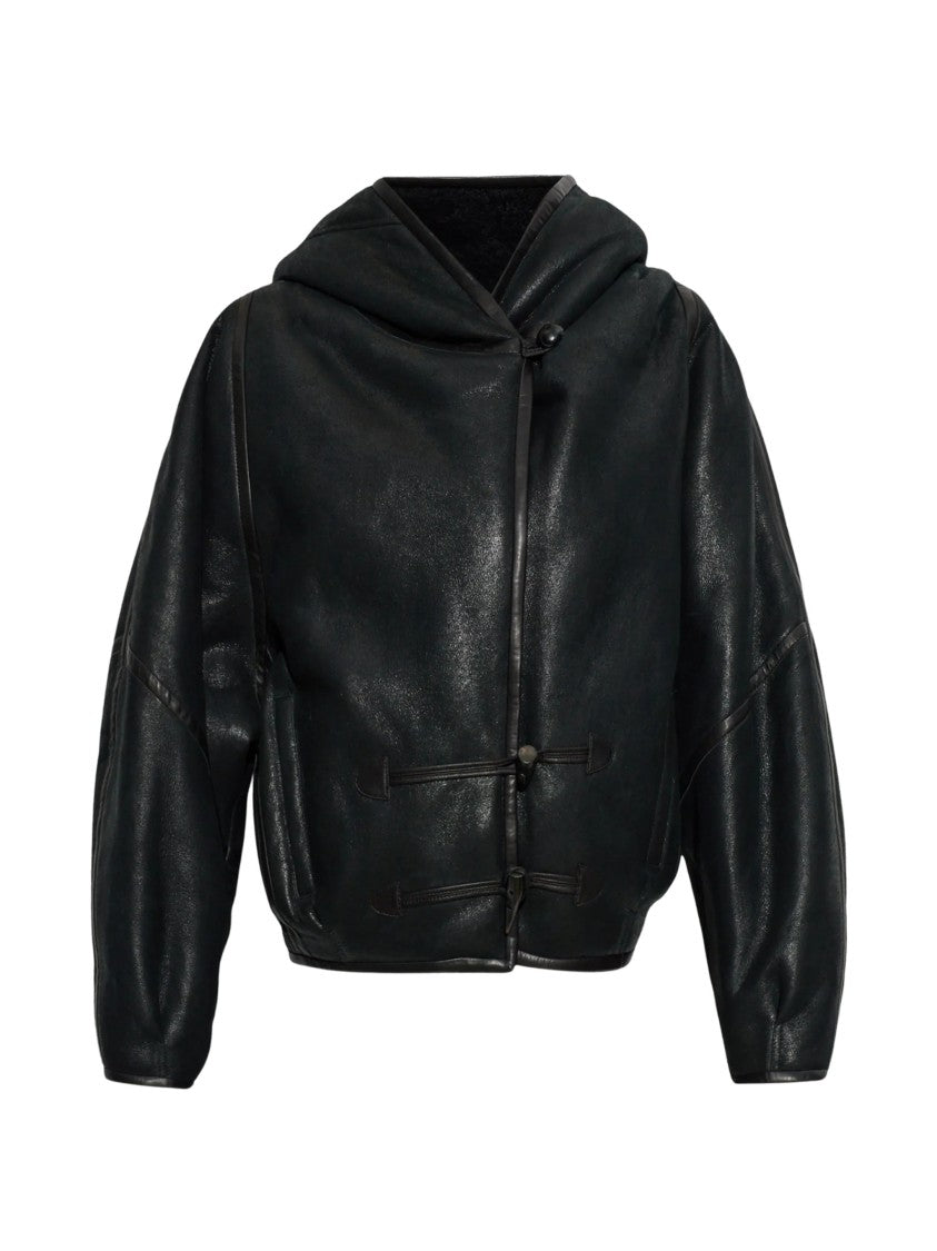Isabel Marant Amiel Coat Black Lambskin Leather Jacket