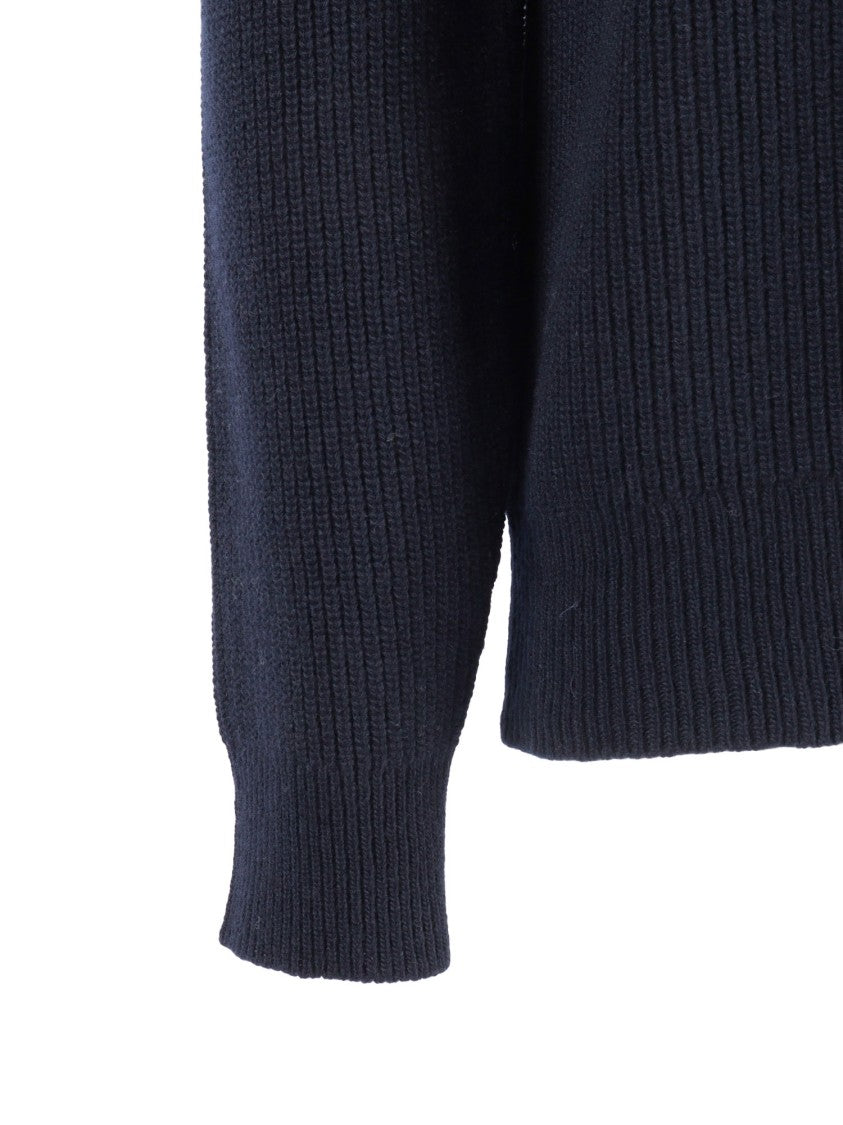 Ballantyne Round Neck Pullover Sweater In Fine Knit Wool