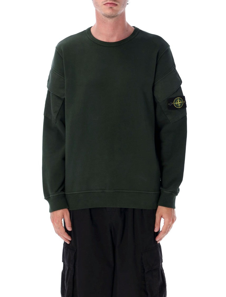Stone Island Brushed Organic Cotton Sweatshirt