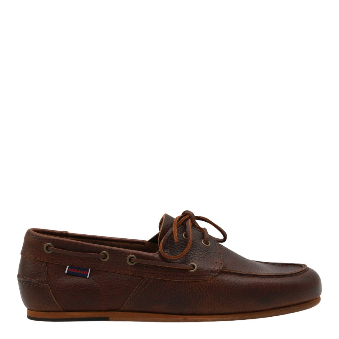 Sebago Moccasin Design Brown Leather Flat Shoes
