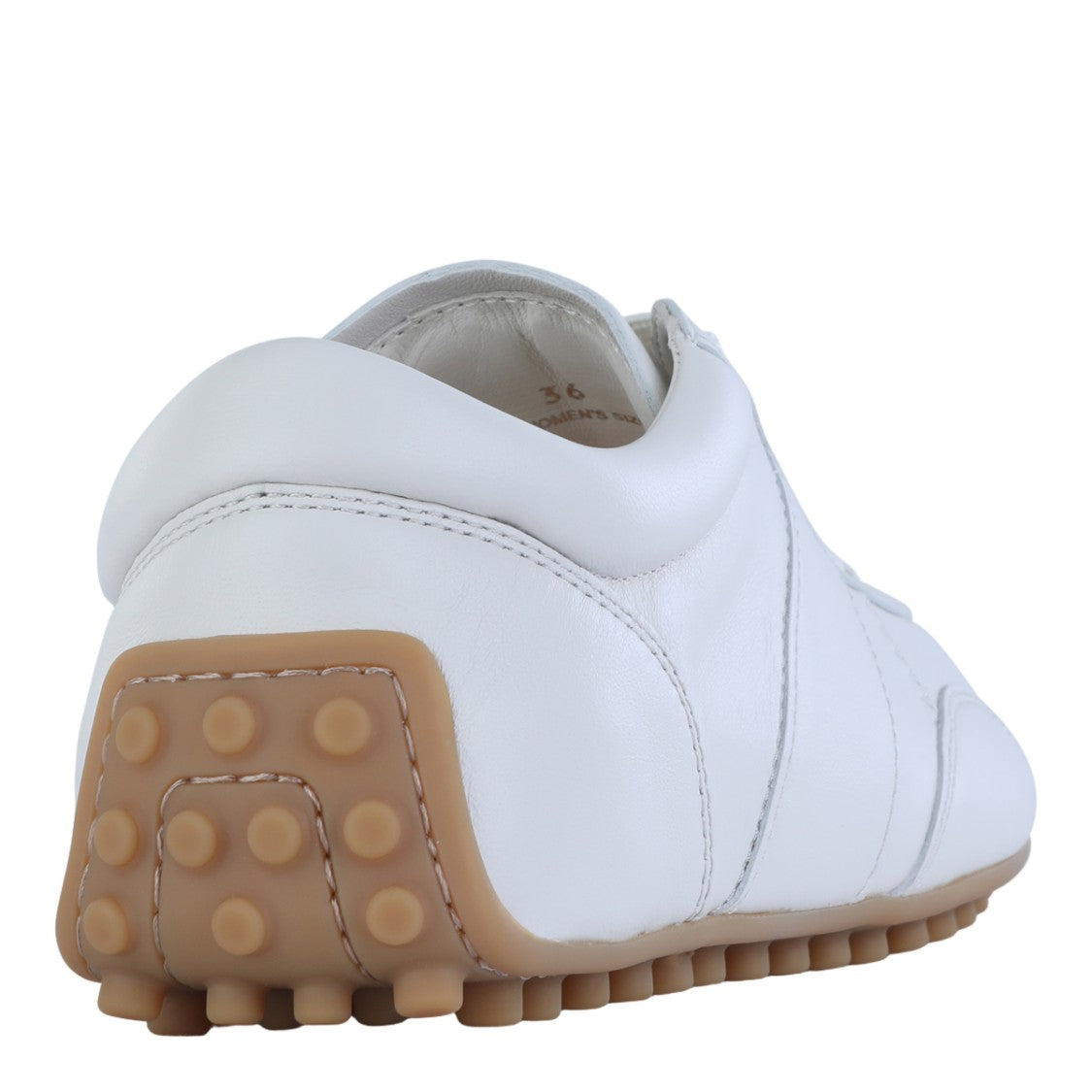 Tod's White Leather Sneakers With Gum Rubber Sole