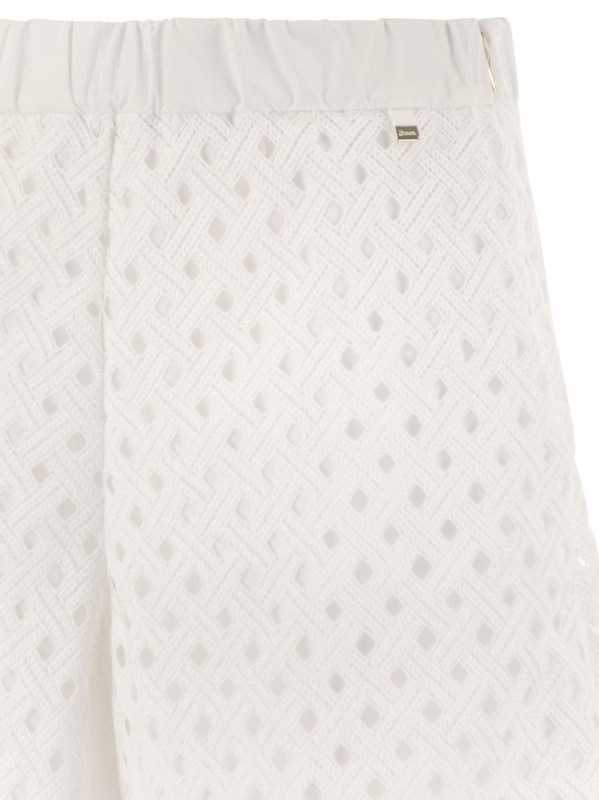 Herno Perforated Shorts With Geometric Shapes