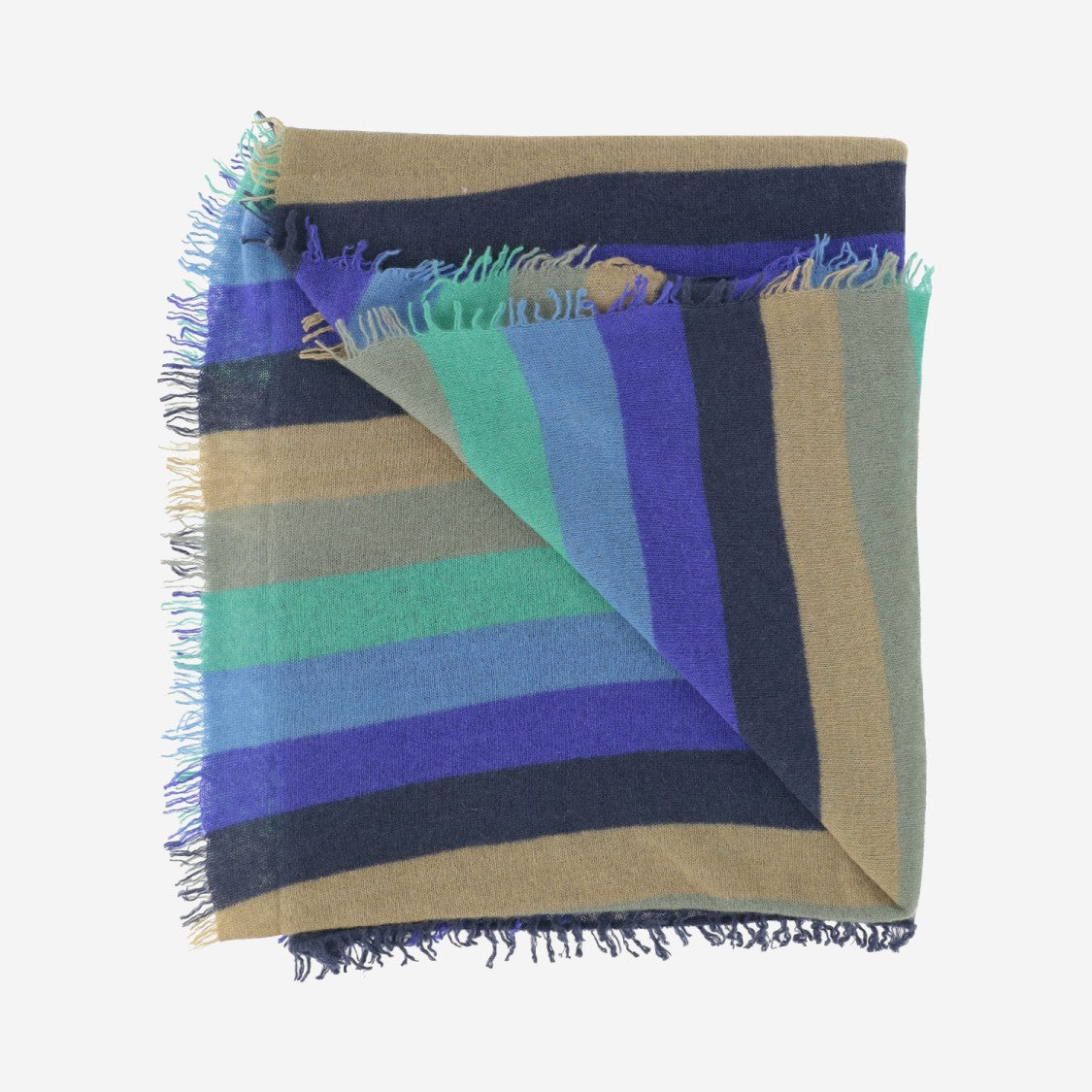 Faliero Sarti Strippy Cashmere Scarf