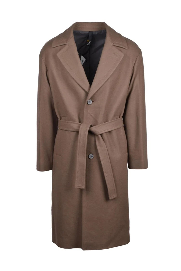 Hevo Mid-Length Brown Wool-Blend Hevo Coat