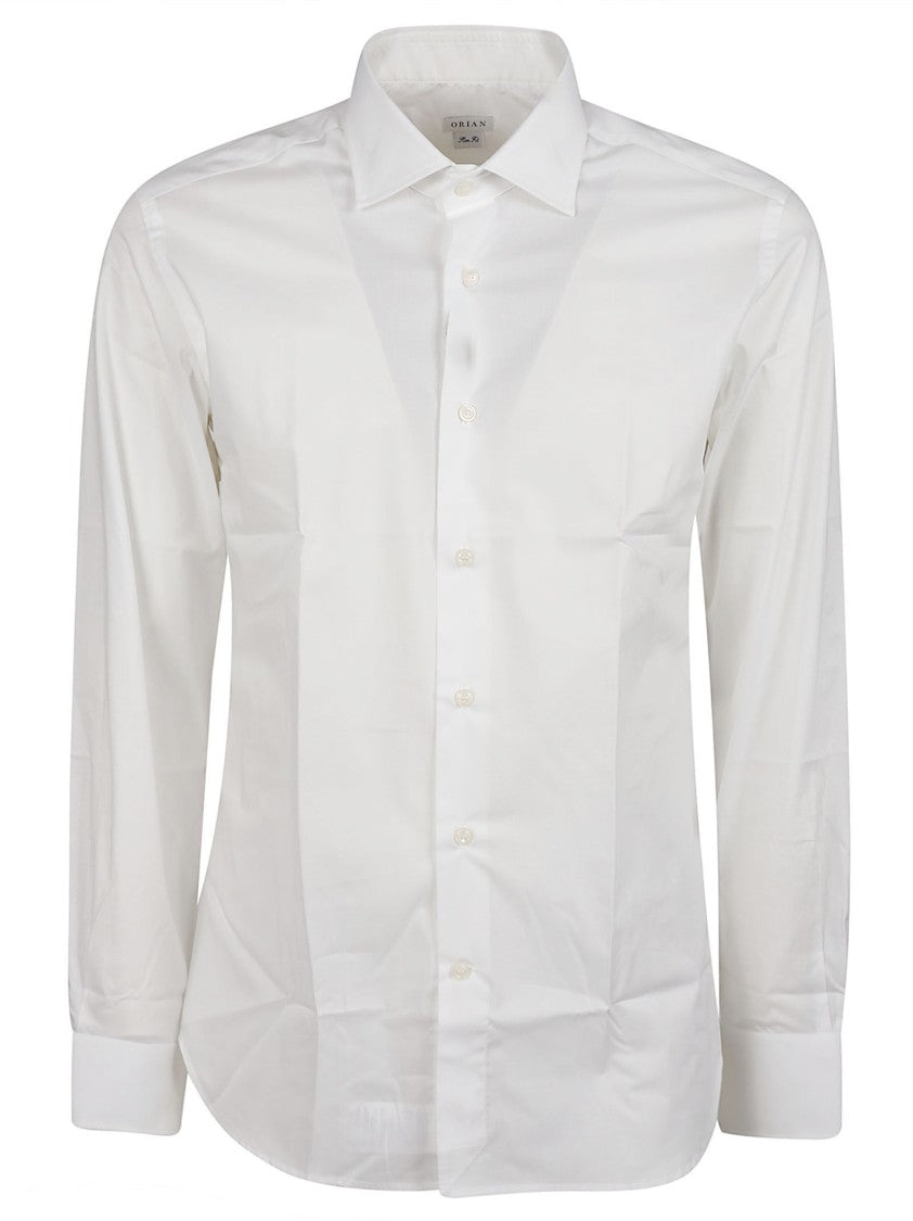 Orian Cotton-Blend Long Sleeve Slim Casual Shirt