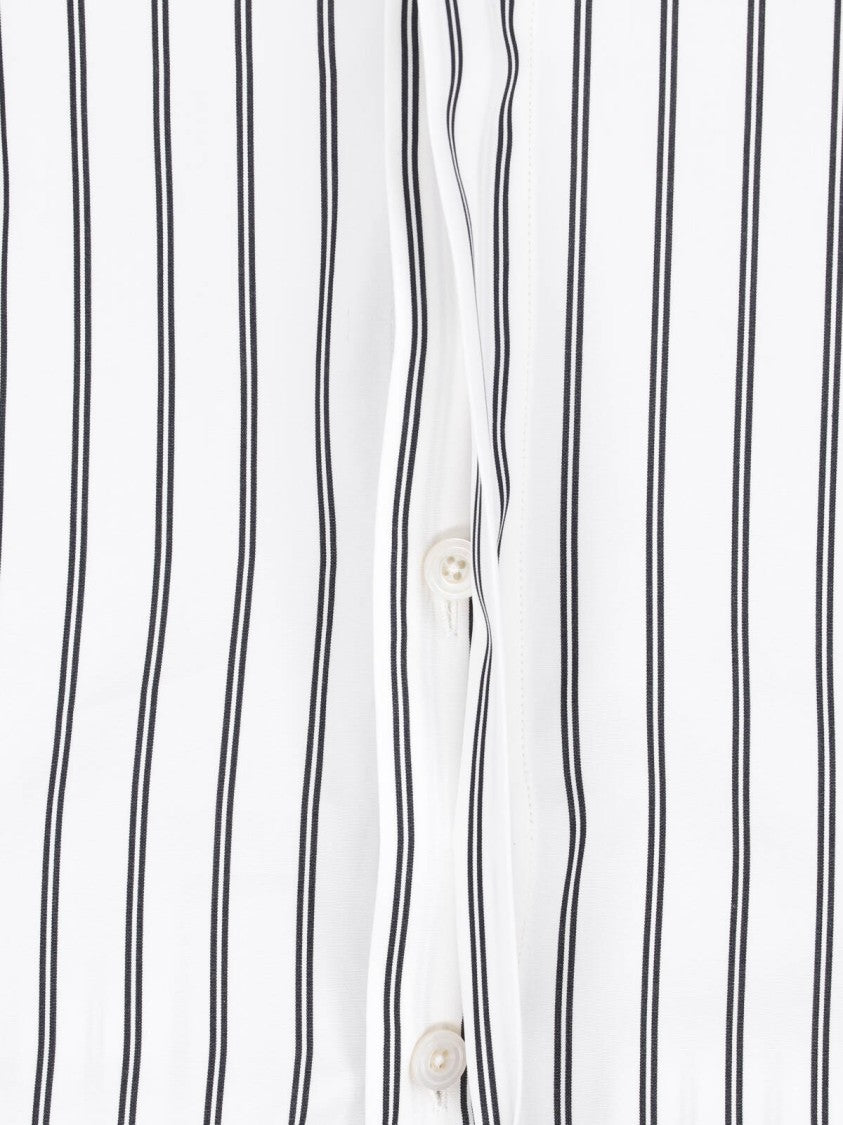 Tom Ford Vertical Striped Casual Shirt With Pointed Collar