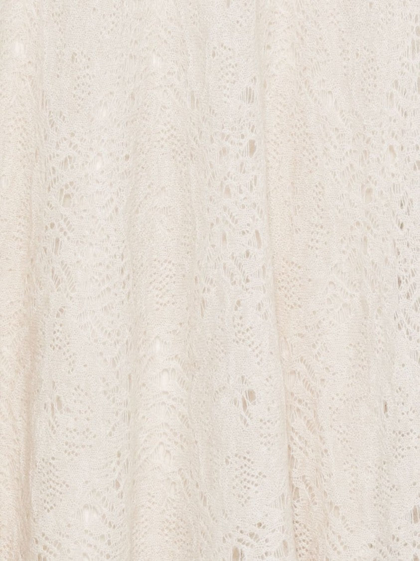 Dexterior Textured Knee-Length Skirt With Lace-Like Knit