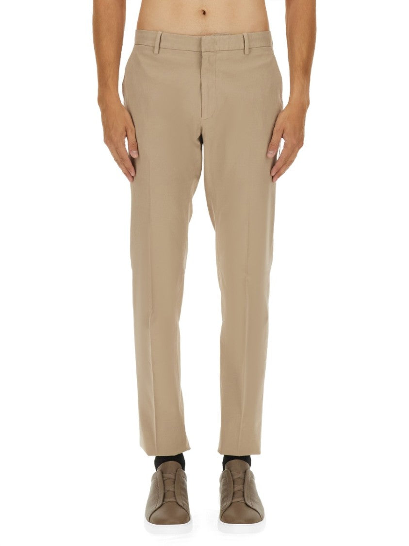 Zegna Straight-Leg Tailored Cotton Pants