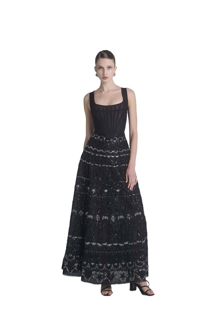 Saiid Kobeisy Corset With Beaded Skirt