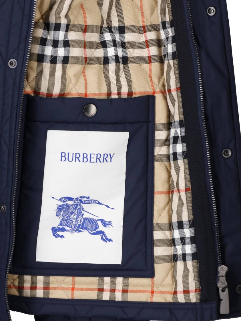 Burberry Blue Haddington Quilted Jacket
