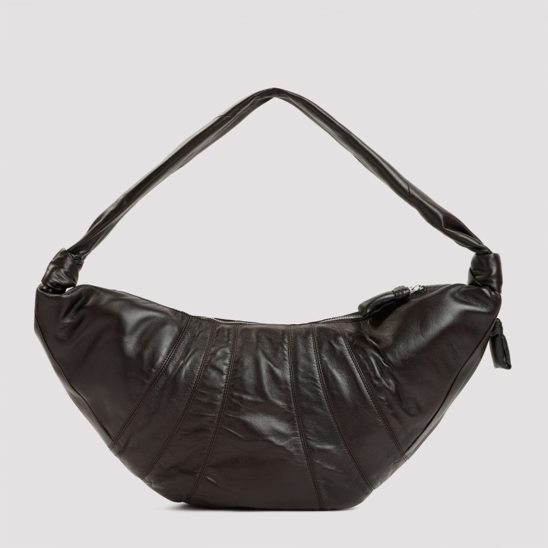 Lemaire Dark Choccolate Leather Large Croissant Bag