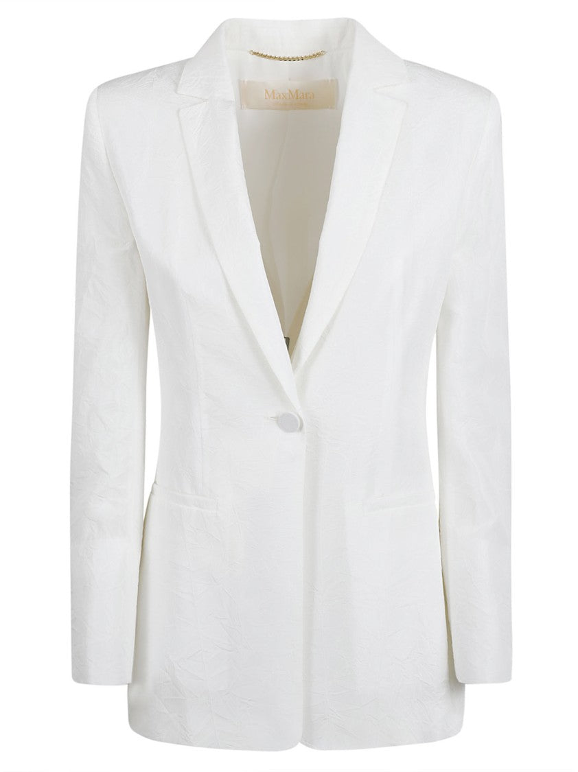 Max Mara Tailored White Jacket With Structured Silhouette