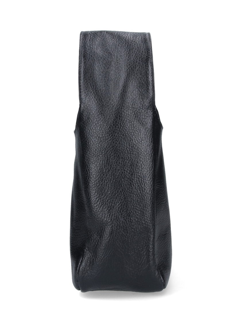 Our Legacy Black Brick Textured Leather Handbag