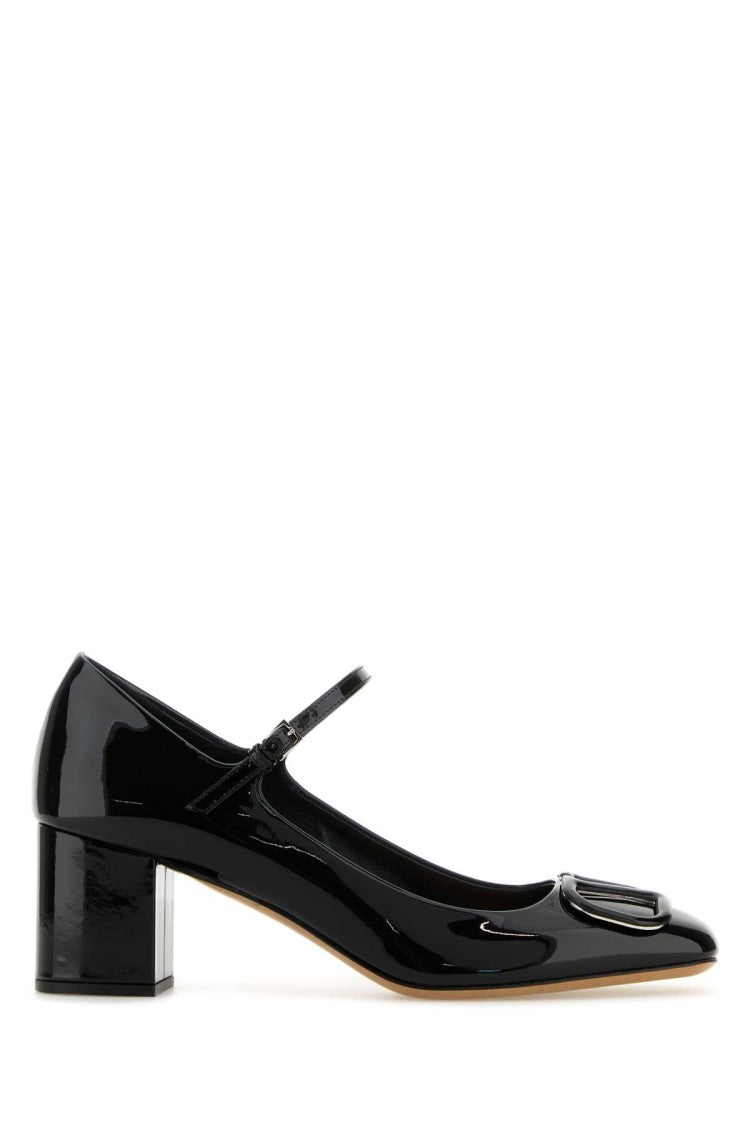 Valentino Garavani Black Leather Vlogo Signature Pumps