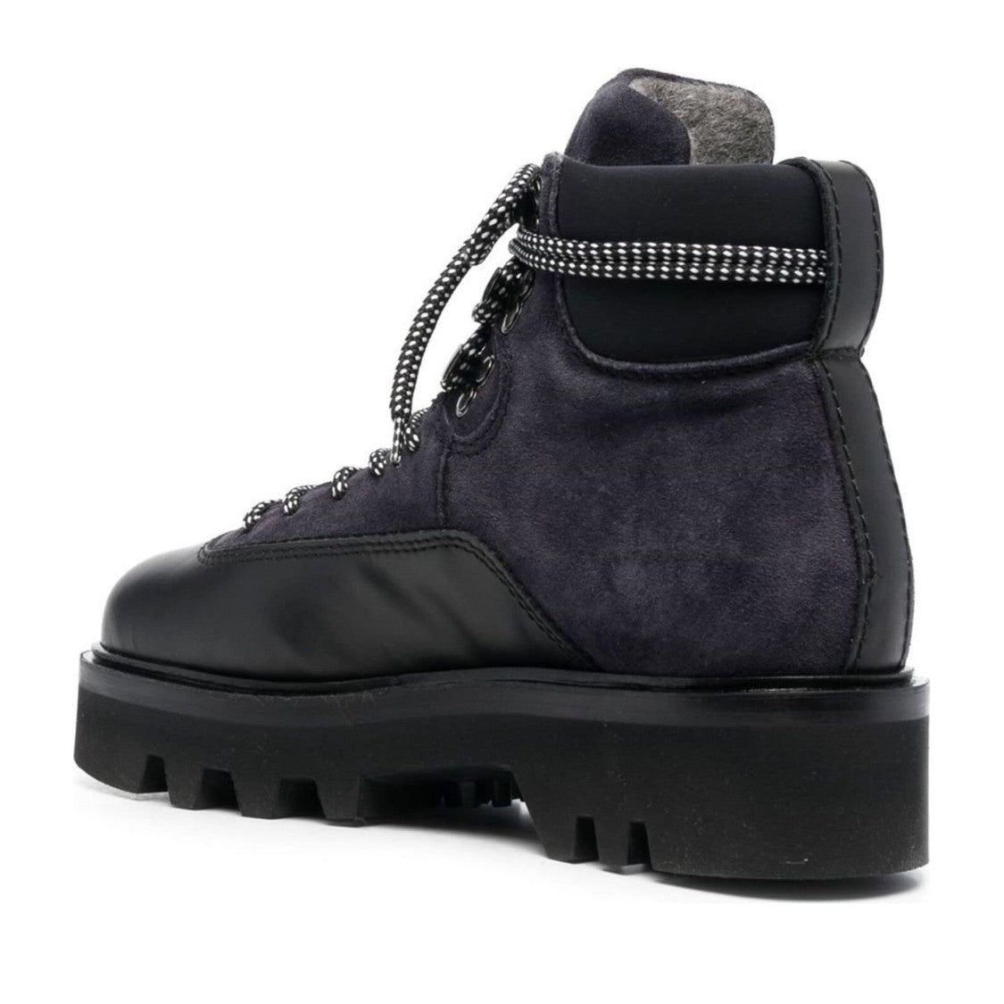 Furla Grey Rita Rugged Hiking Leather Ankle Boots