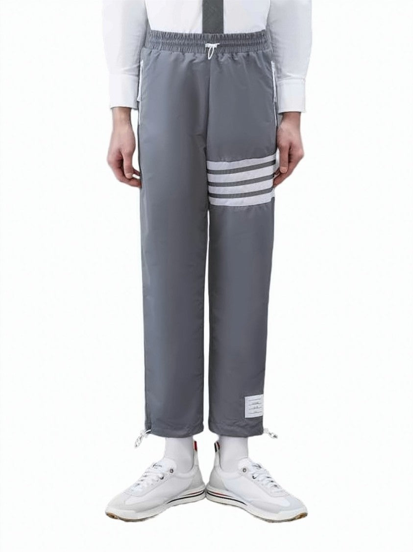 Thom Browne Relaxed Fit Grey Pants With Adjustable Features