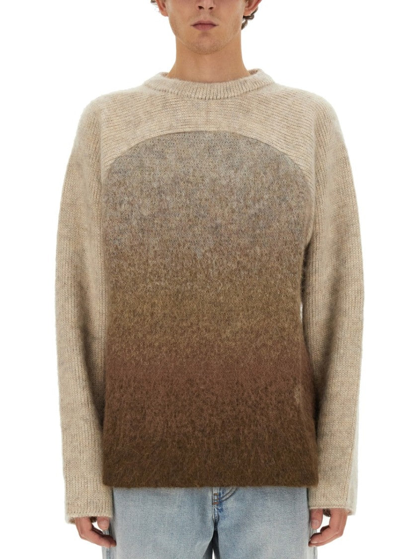 Erl Gradient Mohair Blend Knit With Relaxed Silhouette