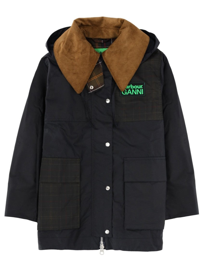 Barbour X Ganni Waxed Cotton Coat